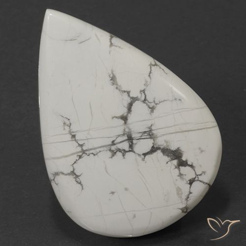 73.45ct Натуральный Серовато-белый Говлит, Форма груши, Непрозрачный