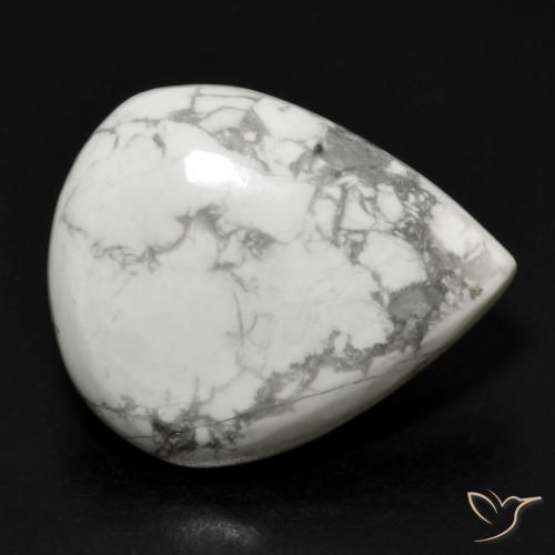 16.54ct Натуральный Серовато-белый Говлит, Форма груши, Непрозрачный