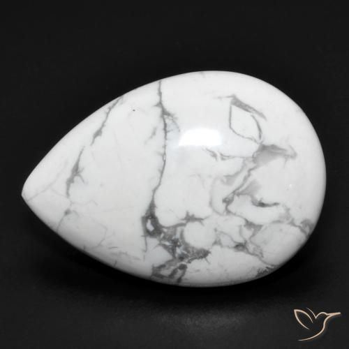 14.38ct Натуральный Серовато-белый Говлит, Форма груши, Непрозрачный
