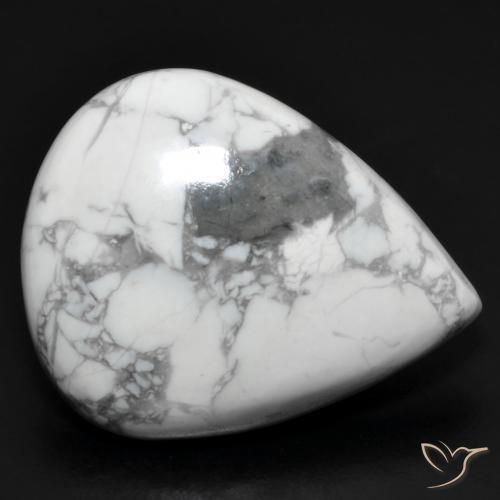 20.01ct Натуральный Серовато-белый Говлит, Форма груши, Непрозрачный