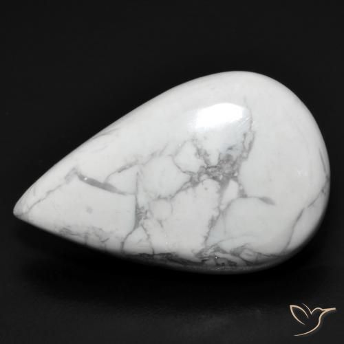 19.07ct Натуральный Серовато-белый Говлит, Форма груши, Непрозрачный