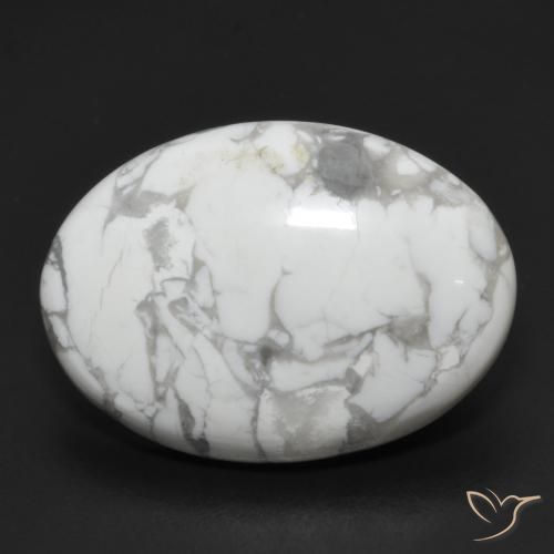 15.18ct Натуральный Серовато-белый Говлит, Овал, Непрозрачный