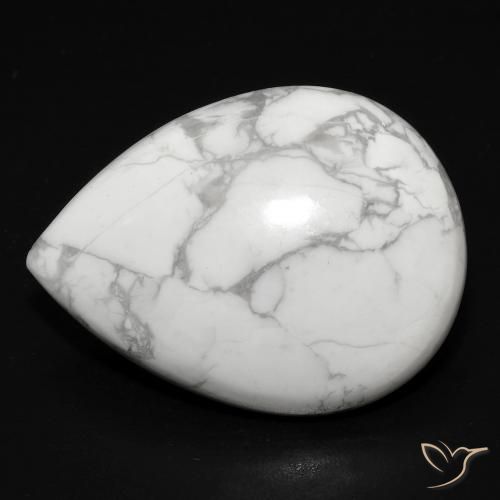 18.55ct Натуральный Серовато-белый Говлит, Форма груши, Непрозрачный