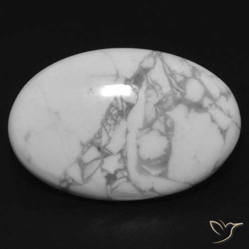 14.74ct Натуральный Серовато-белый Говлит, Овал, Непрозрачный