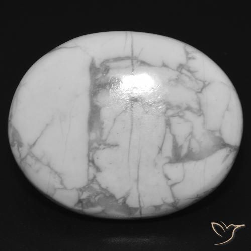 21.74ct Натуральный Серовато-белый Говлит, Овал, Непрозрачный