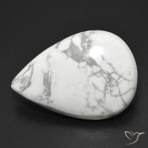 21.42ct Натуральный Серовато-белый Говлит, Форма груши, Непрозрачный