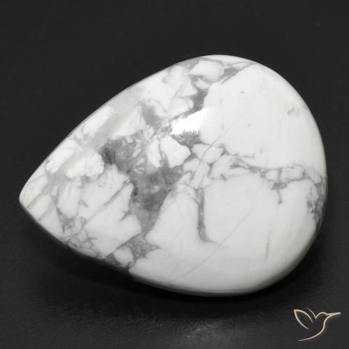 17.67ct Натуральный Серовато-белый Говлит, Форма груши, Непрозрачный