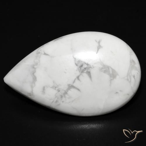 18.97ct Натуральный Серовато-белый Говлит, Форма груши, Непрозрачный