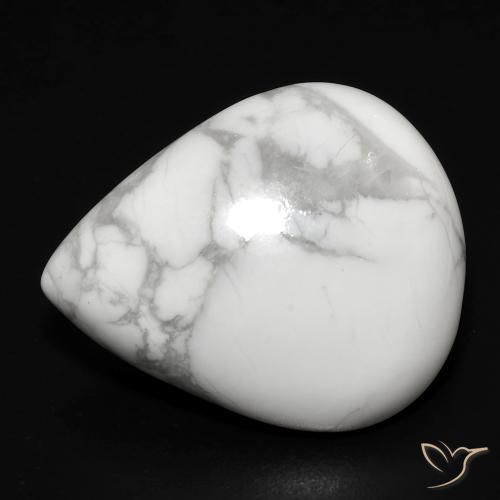 18.33ct Натуральный Серовато-белый Говлит, Форма груши, Непрозрачный
