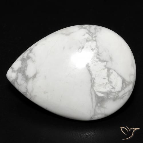 15.79ct Натуральный Серовато-белый Говлит, Форма груши, Непрозрачный