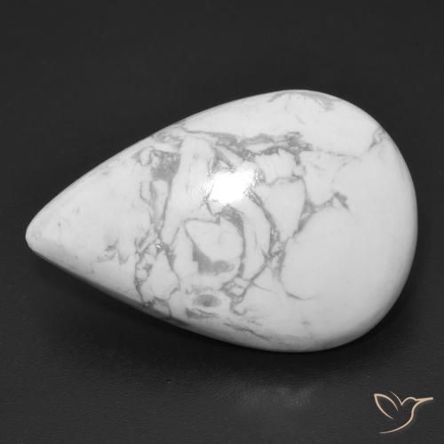 20.70ct Натуральный Серовато-белый Говлит, Форма груши, Непрозрачный