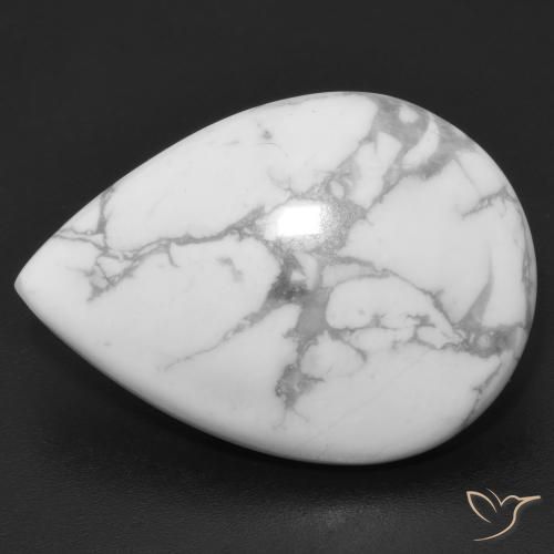 15.90ct Натуральный Серовато-белый Говлит, Форма груши, Непрозрачный
