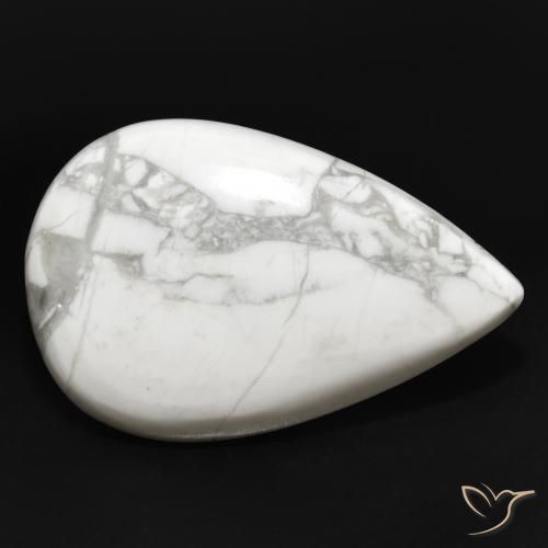 23.41ct Натуральный Серовато-белый Говлит, Форма груши, Непрозрачный