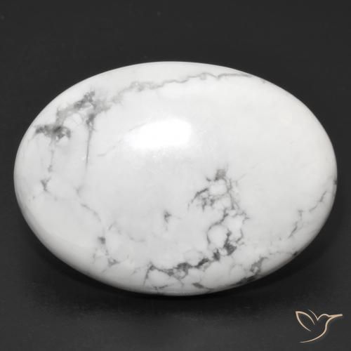 30.49ct Натуральный Серовато-белый Говлит, Овал, Непрозрачный
