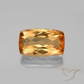 5.45ct Натуральный Оранжево-коричневый Императорский топаз, Подушка, Чистота VVS