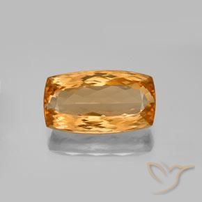 6.99ct Натуральный Средний апельсин Императорский топаз, Подушка, Чистота VVS