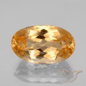 7.12ct Натуральный Ярко-оранжевый Императорский топаз, Овал, VVS-VS