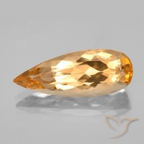 6.01ct Натуральный Средний апельсин Императорский топаз, Форма груши, Чистота VVS