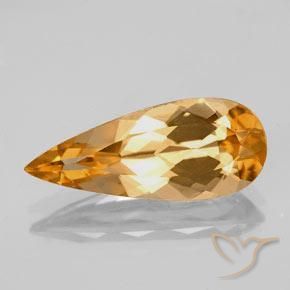 3.79ct Натуральный Тигровый апельсин Императорский топаз, Форма груши, VVS-VS
