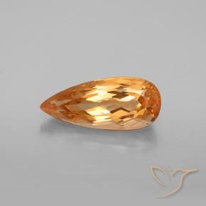 5.55ct Натуральный Средний апельсин Императорский топаз, Форма груши, Чистота VVS
