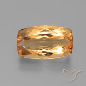 6.29ct Натуральный Интенсивный апельсин Императорский топаз, Подушка, Чистота VVS