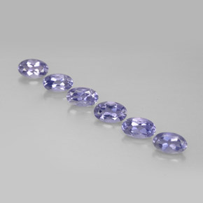  карата, натуральный Фиолетово-синий Иолит, Огранка Овал, Чистота VS