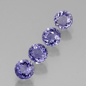  карата, натуральный Фиолетово-синий Иолит, Огранка Круг, VS-SI