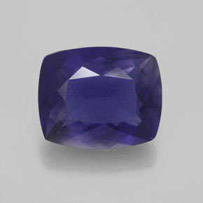 4.20 карата, натуральный Фиолетово-синий Иолит, Подушка, Чистота VS