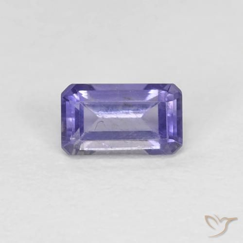 0.29ct Натуральный Темно-синевато-фиолетовый Иолит, Изумрудная огранка, Чистота VS
