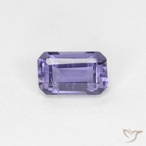 0.25ct Натуральный Розовато-фиолетовый Иолит, Изумрудная огранка, Чистота VS