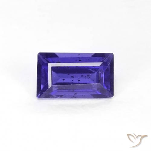 0.27ct Натуральный Темно-пурпурный Иолит, Огранка Багет, Чистота VS