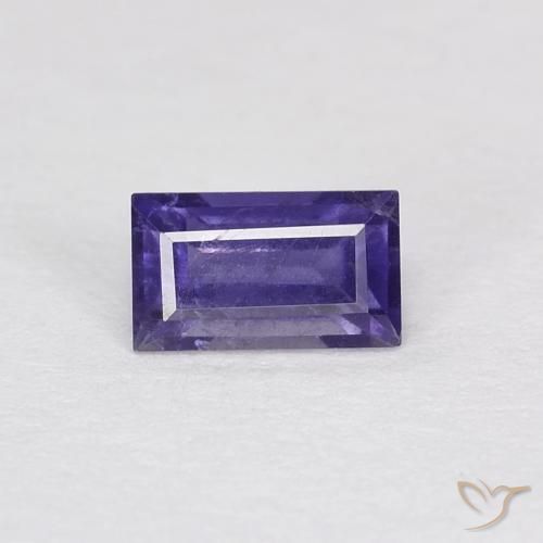 0.30ct Натуральный Темно-пурпурный Иолит, Огранка Багет, Чистота VS