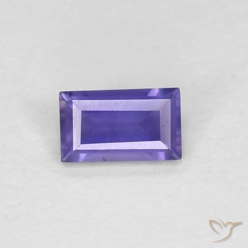 0.23ct Натуральный Ярко-фиолетовый Иолит, Огранка Багет, Чистота VS