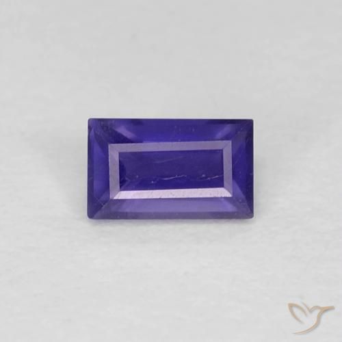 0.26ct Натуральный Интенсивный фиолетовый Иолит, Огранка Багет, Чистота VS