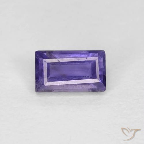 0.30ct Натуральный Средний фиолетовый Иолит, Огранка Багет, Чистота VS