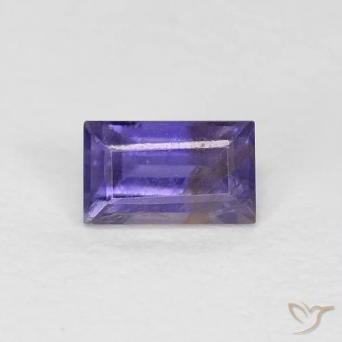 0.33ct Натуральный Средний фиолетовый Иолит, Огранка Багет, Чистота VS
