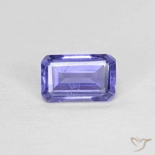 0.27ct Натуральный Темно-синевато-фиолетовый Иолит, Изумрудная огранка, Чистота VS