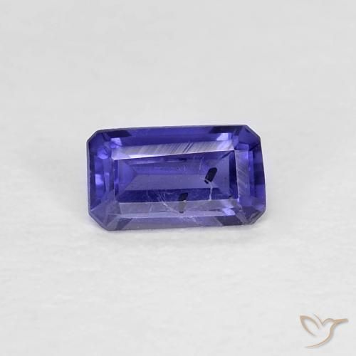 0.26ct Натуральный Темно-синий Иолит, Изумрудная огранка, Чистота VS