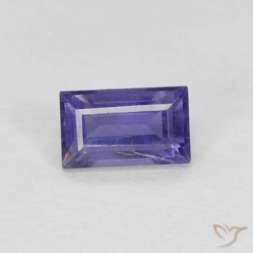 0.31ct Натуральный Темно-пурпурный Иолит, Огранка Багет, VS-SI