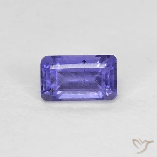 0.30ct Натуральный Темно-синевато-фиолетовый Иолит, Изумрудная огранка, Чистота VS