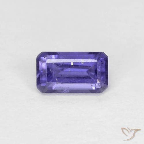 0.29ct Натуральный Темно-пурпурный Иолит, Изумрудная огранка, Чистота VS