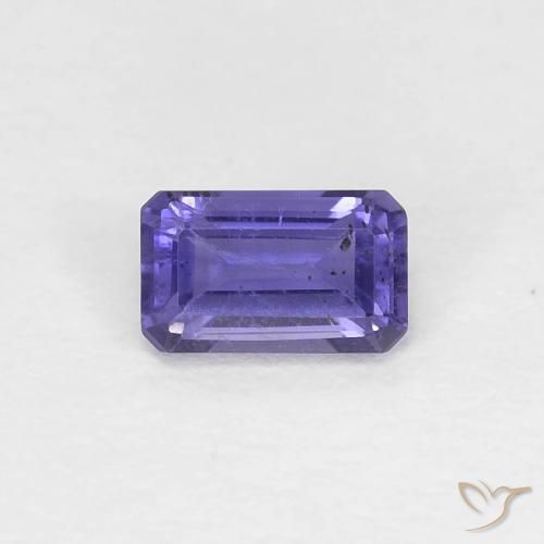 0.28ct Натуральный Темно-пурпурный Иолит, Изумрудная огранка, Чистота VS