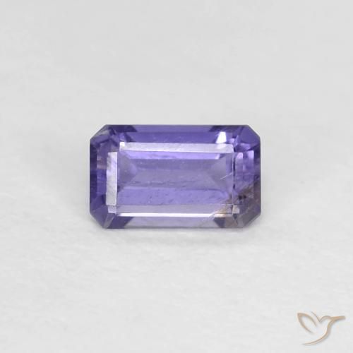 0.27ct Натуральный Темно-синевато-фиолетовый Иолит, Изумрудная огранка, Чистота VS