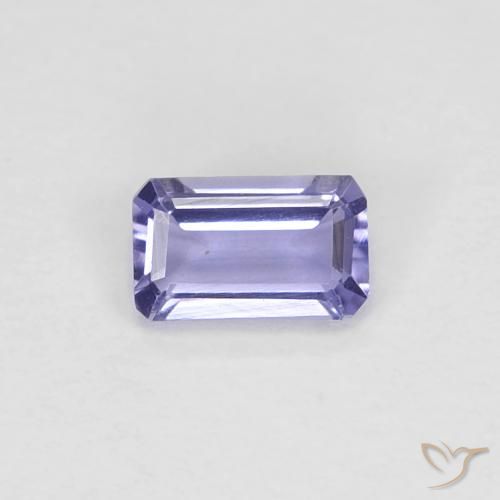 0.21ct Натуральный Medium Light-Violet Иолит, Изумрудная огранка, VVS-VS