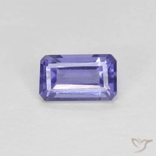 0.29ct Натуральный Темно-пурпурный Иолит, Изумрудная огранка, VVS-VS