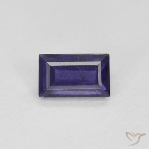 0.26ct Натуральный Темно-фиолетовый Иолит, Огранка Багет, Чистота VS