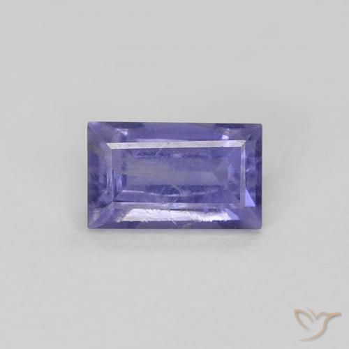 0.33ct Натуральный Темно-пурпурный Иолит, Огранка Багет, Чистота VS