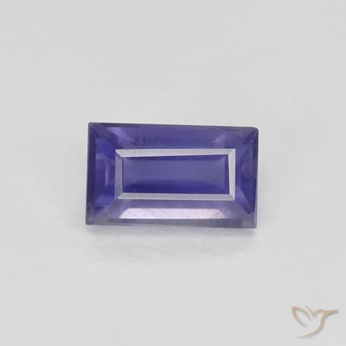 0.32ct Натуральный Темно-пурпурный Иолит, Огранка Багет, Чистота VS