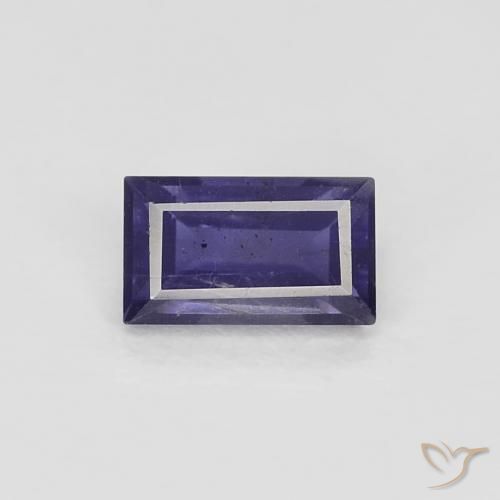 0.30ct Натуральный Баклажан Фиолетовый Иолит, Огранка Багет, Чистота VS