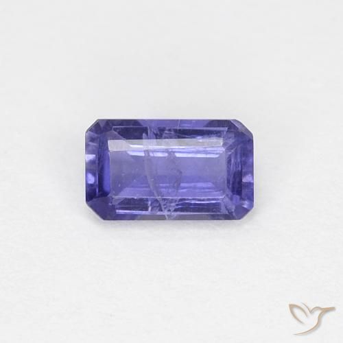 0.24ct Натуральный Темно-пурпурный Иолит, Изумрудная огранка, SI